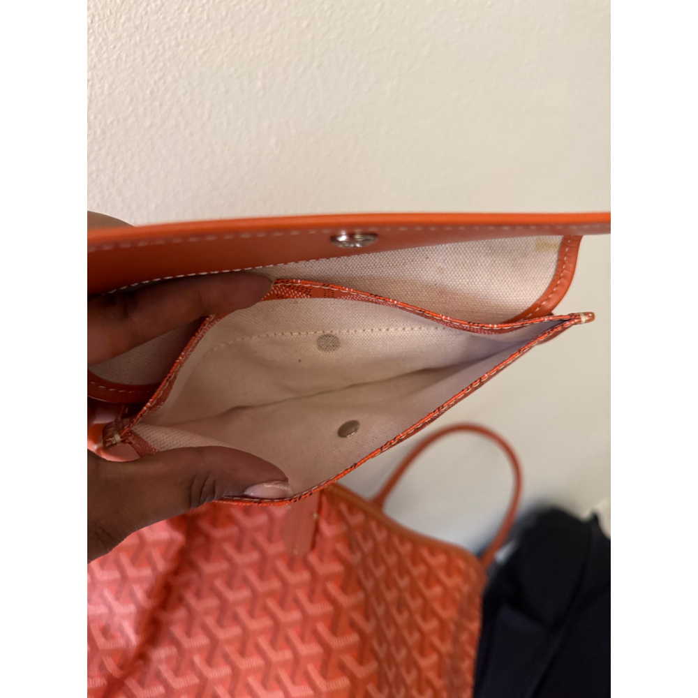 Goyard St. Louis PM Tote – Orange Canvas with Pouch - Picture 8 of 16